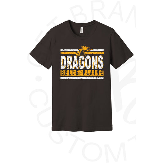 Pre Order Belle Plaine Dragons Distressed Stripe Short