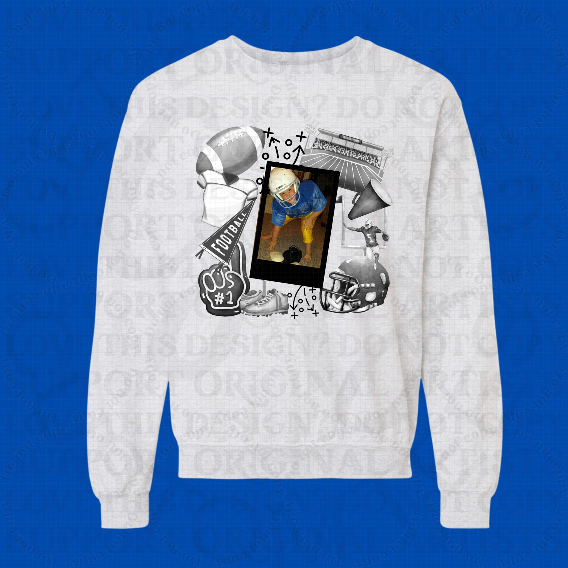 Pre-Order Custom Photograph Football Sweatshirt