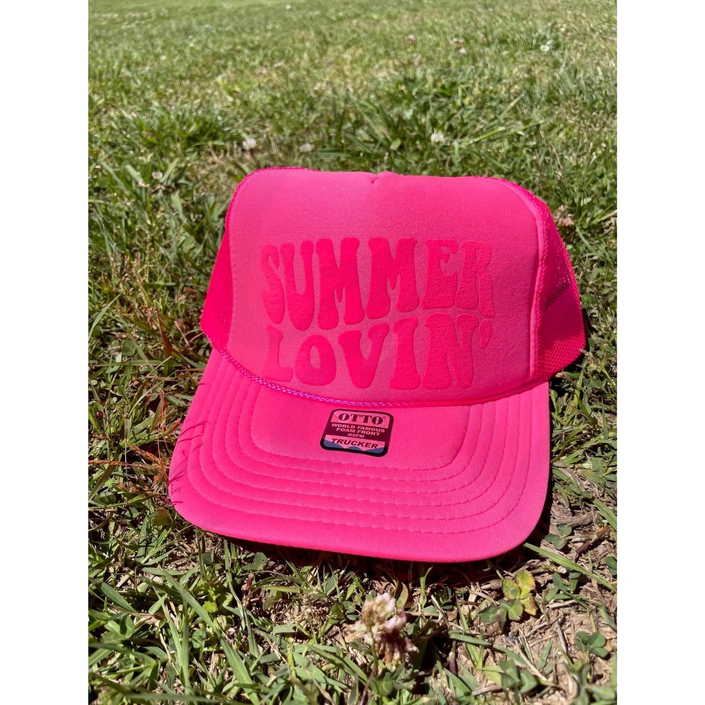 Summer Lovin’ Neon Pink Trucker Hat - Apparel & Accessories