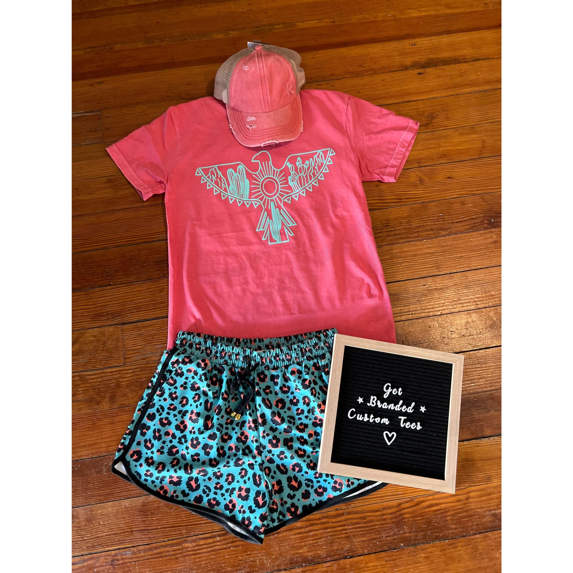 Teal Desert Thunderbird Comfort Colors Tee