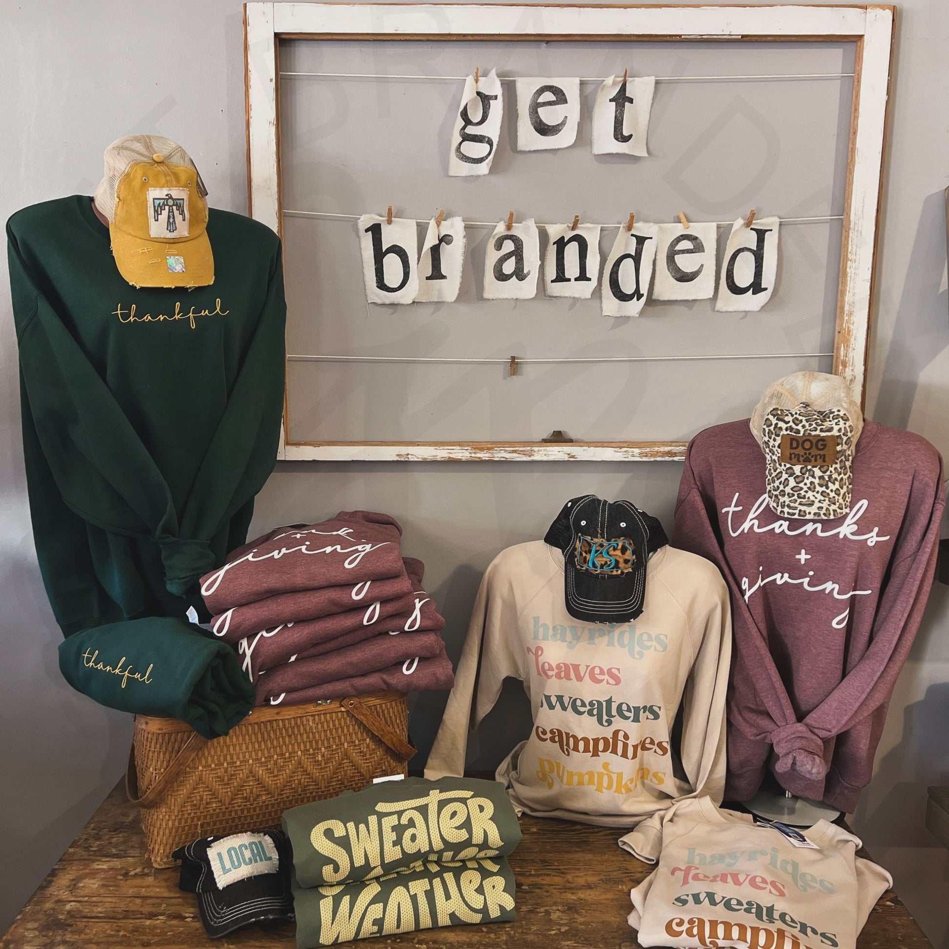 Thanks + Giving | Heather Maroon | Sweatshirt - Apparel &