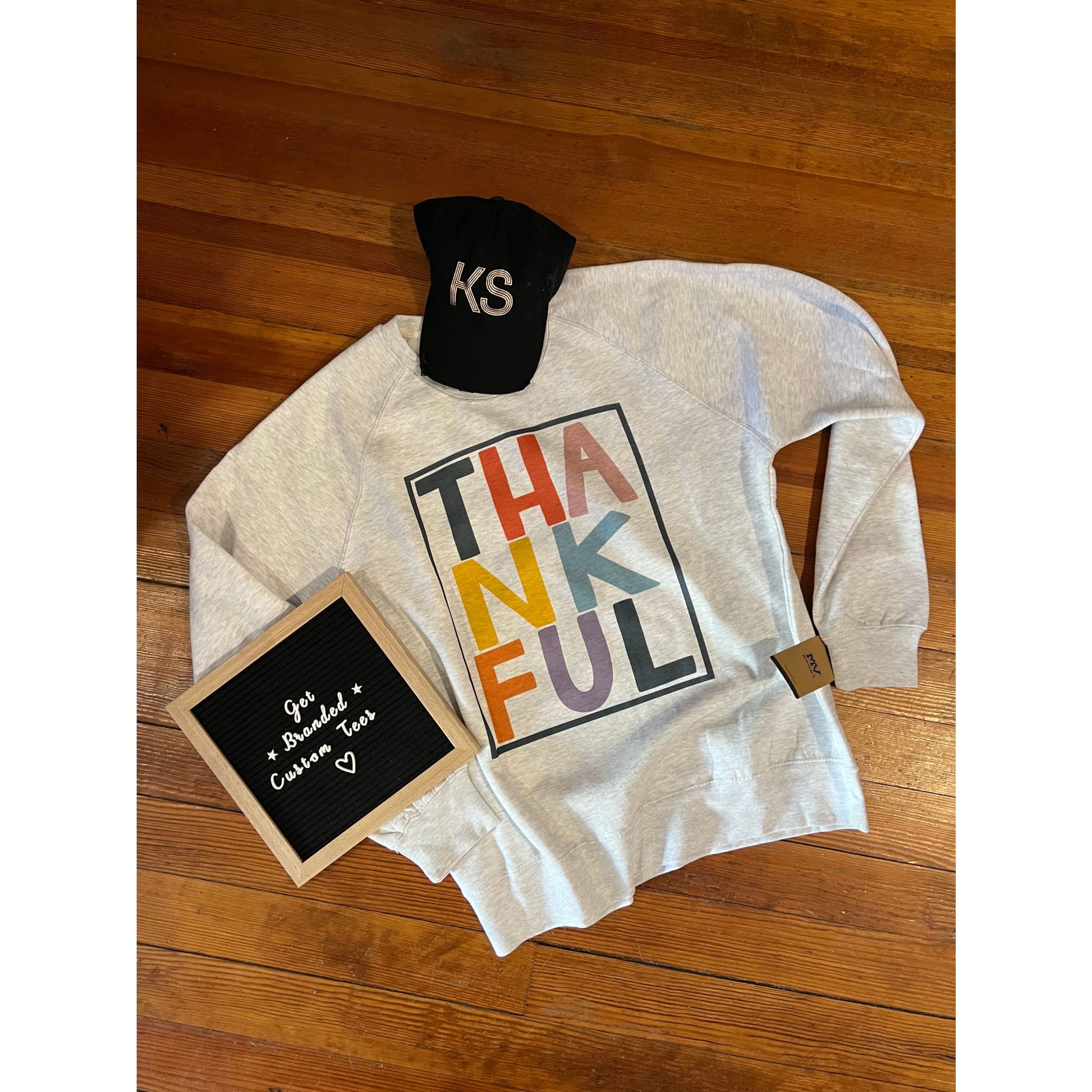 Vintage Fleece ’Thankful’ Raglan Sweatshirt