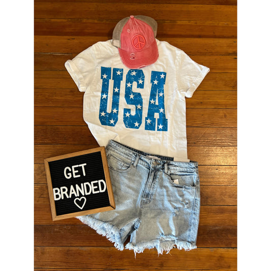 Vintage USA Star Comfort Colors Tee