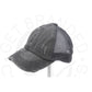 Washed Denim Criss Cross High Pony CC Ball Cap - Grey with 