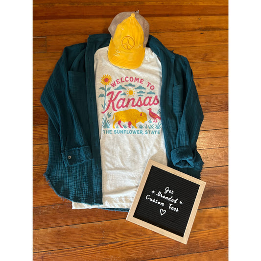 Welcome To Kansas! Sunflower State Tee