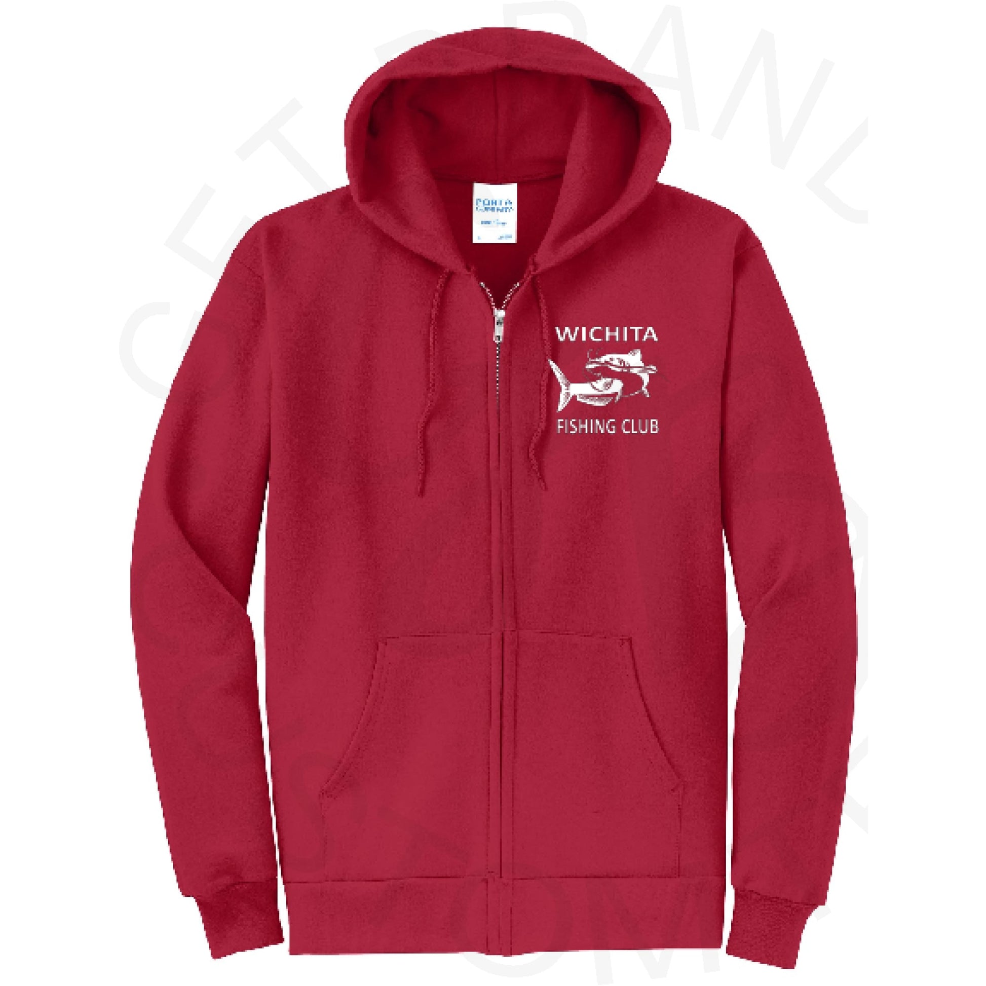 Wichita Fishing Club Logo Full Zip Hoodie- Several Color