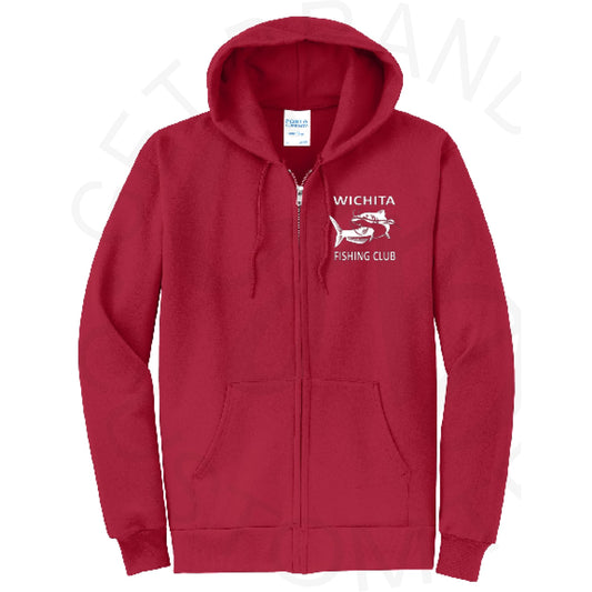 Wichita Fishing Club Logo Full Zip Hoodie- Several Color