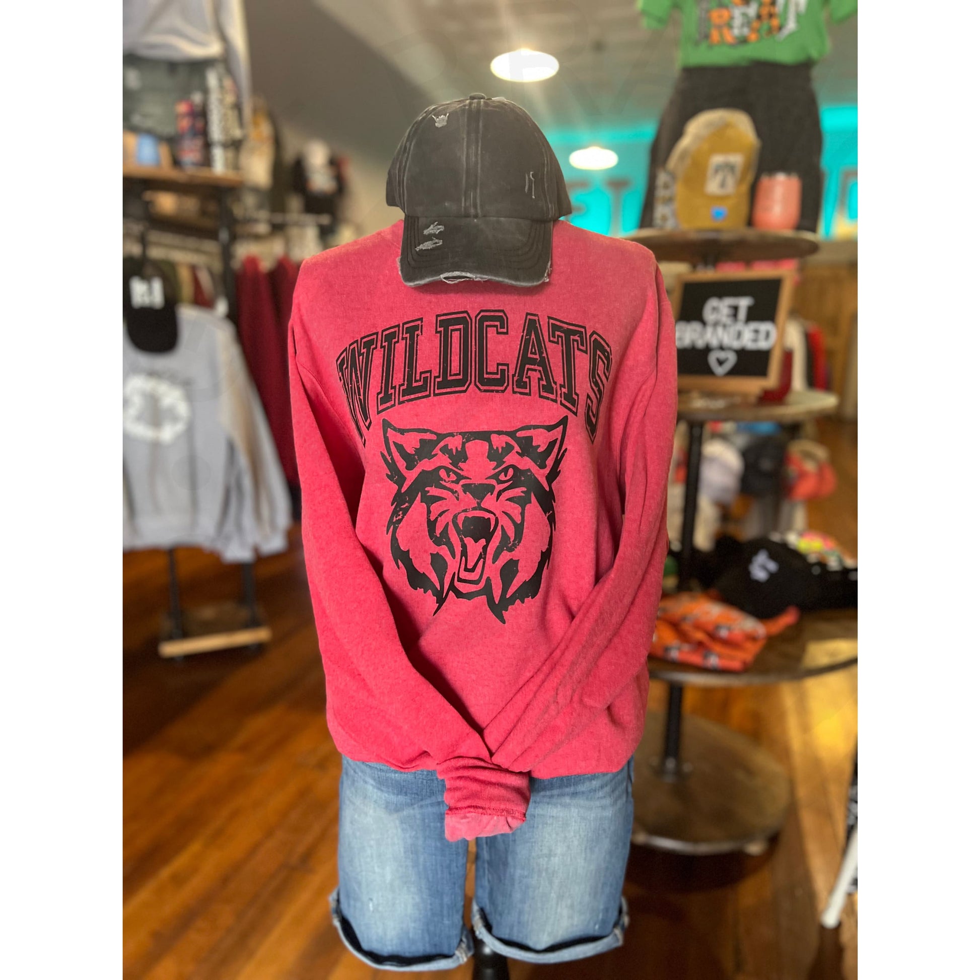 Wildcats Heather Red Crew Sweatshirt - Apparel & Accessories