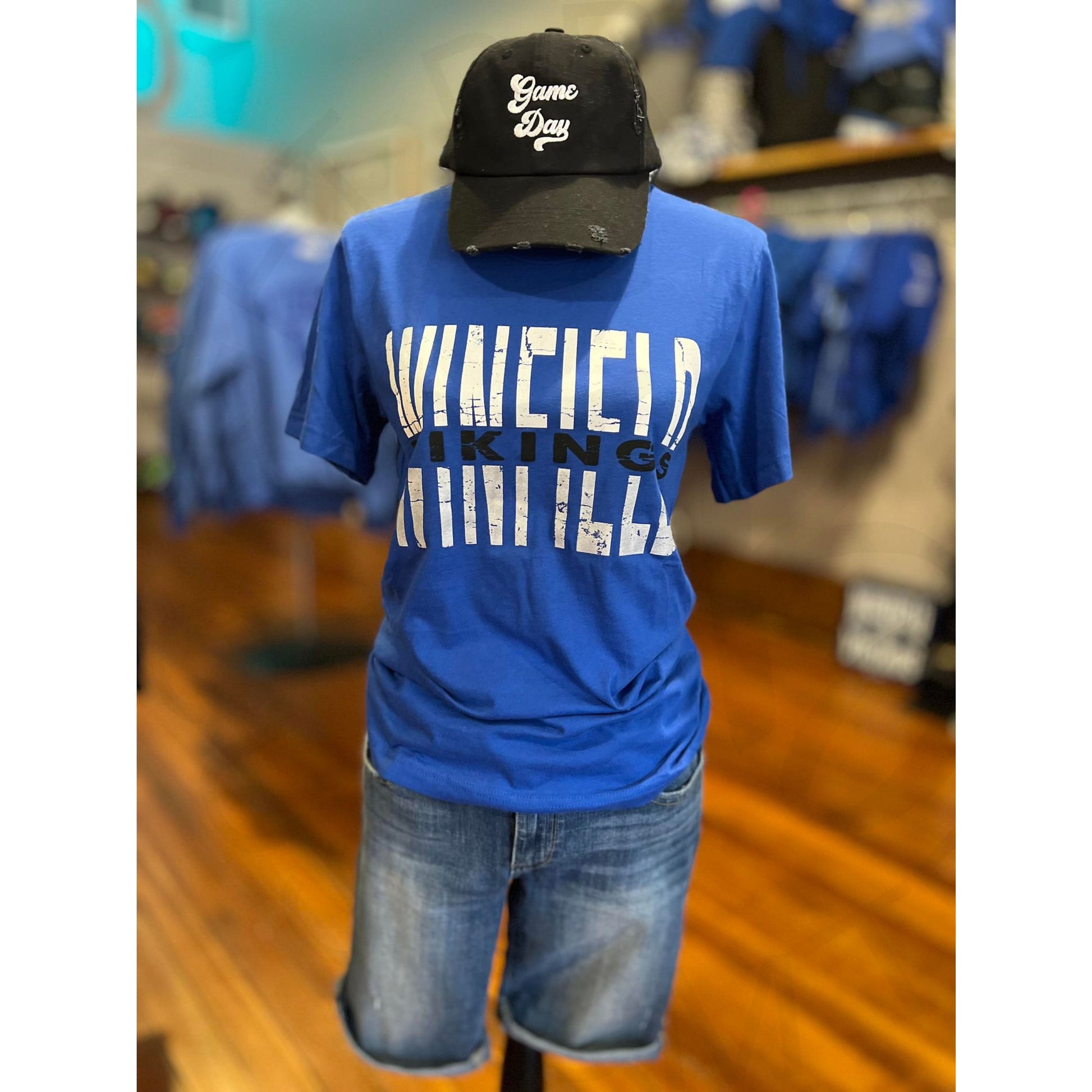 Winfield Vikings Divided Royal Tee - Tee