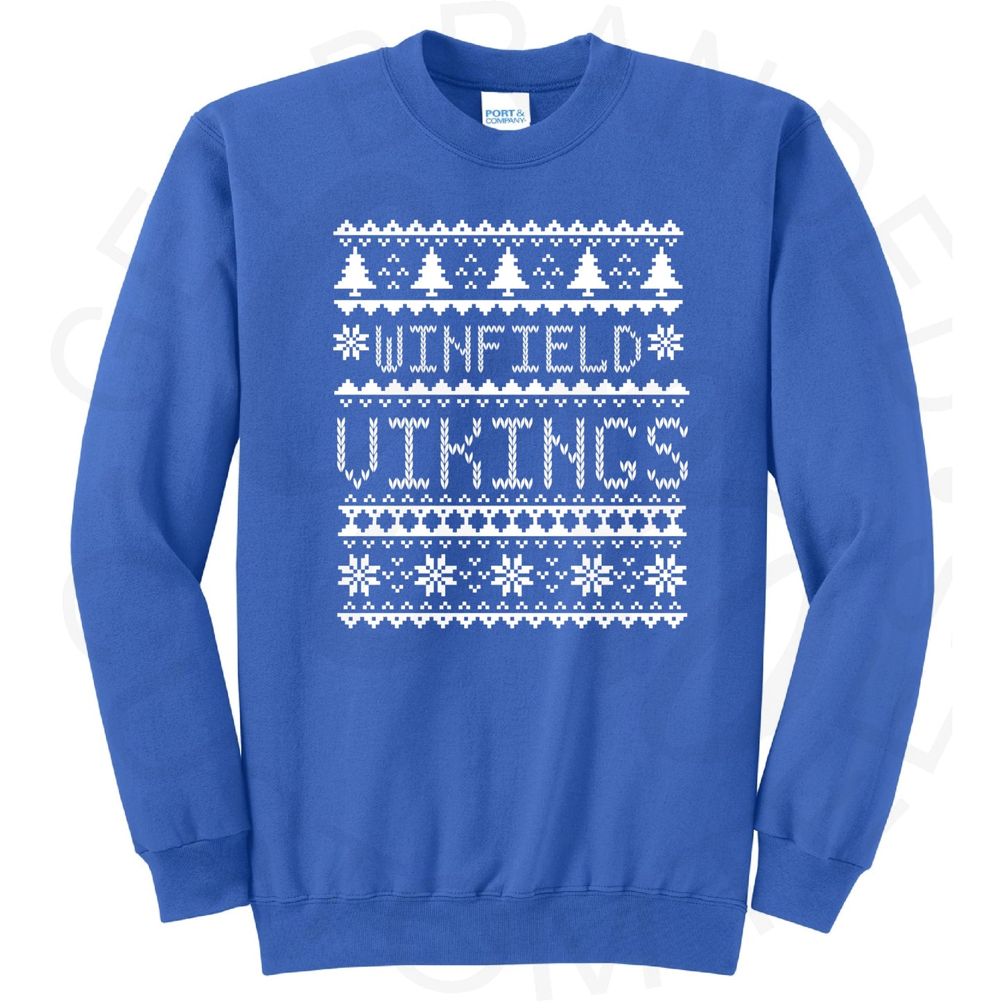 Winfield Vikings Ugly Sweater- PREORDER - SM / Royal Blue