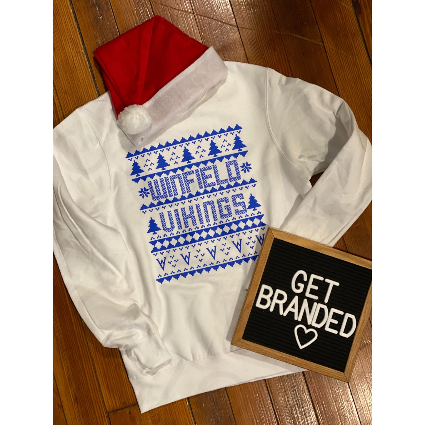 Winfield Vikings Ugly Sweater- PREORDER - SM / White