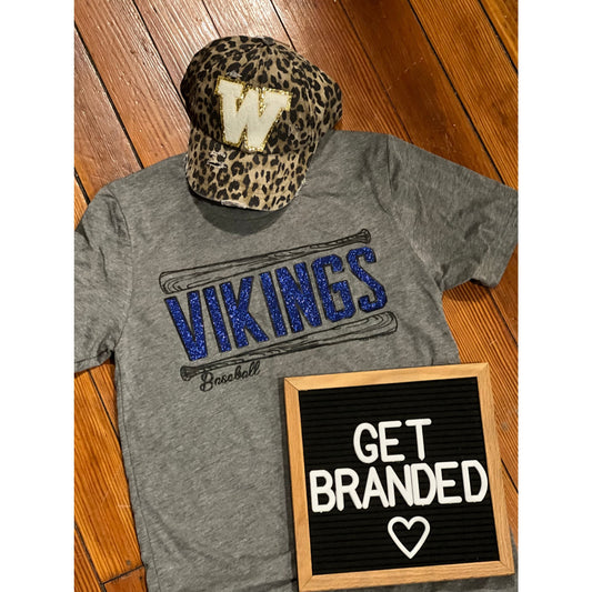 Glitter Vikings Baseball Tee - Tee