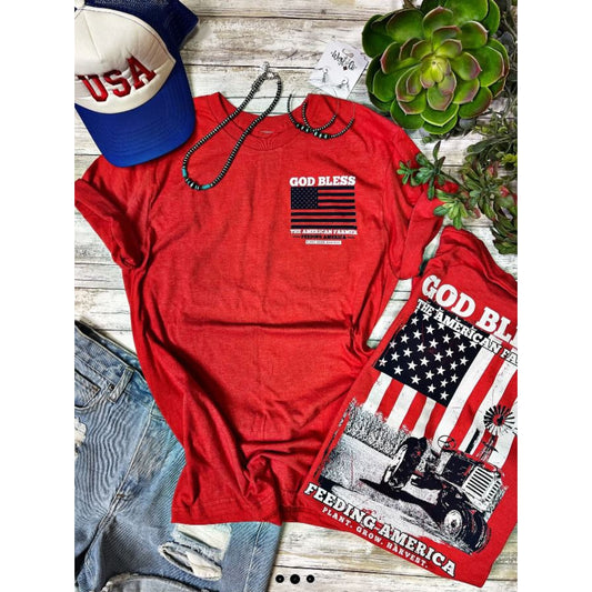 God Bless Farmers Tee - Apparel & Accessories