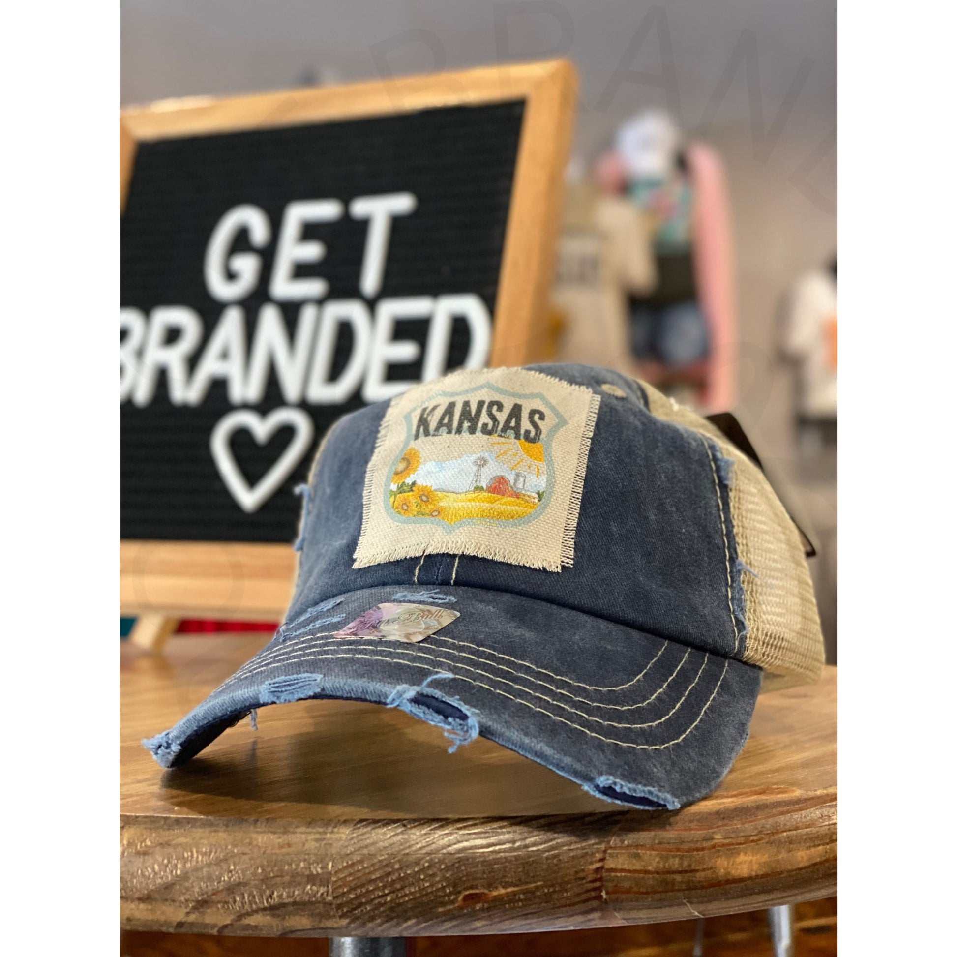 Kansas Vintage Hat - Blue