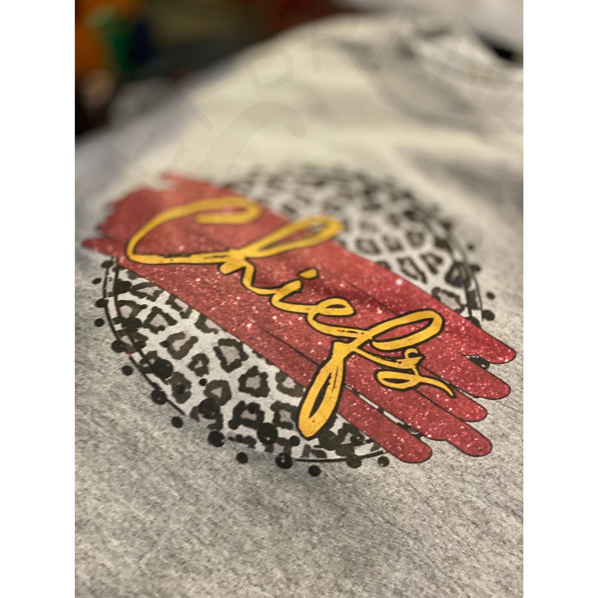 Leopard Circle Chiefs Crew Sweatshirt