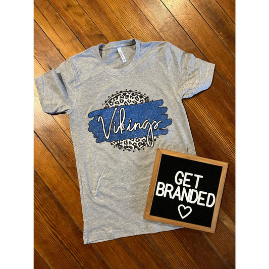 Leopard Circle Vikings Tee