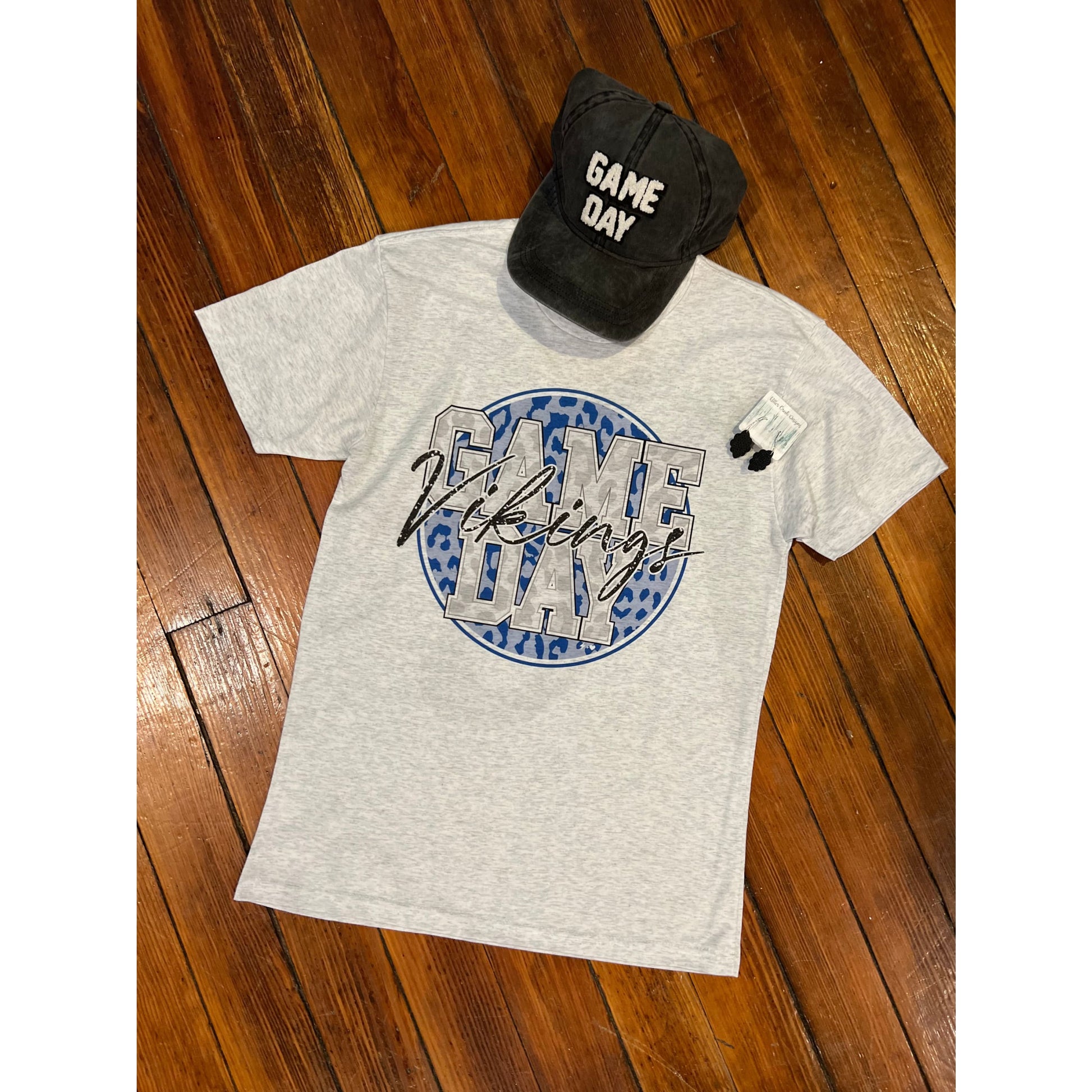 Leopard Game Day- Vikings Tee - Apparel & Accessories