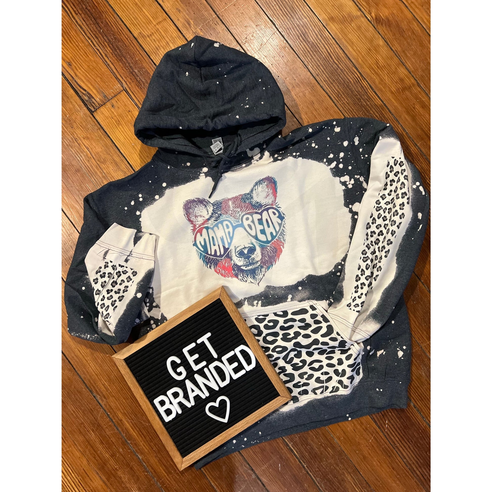 Mama Bear Bleached Hoodie