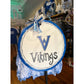Mascot Aluminum Door Hanger - Round Viking