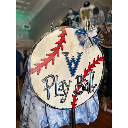 Mascot Aluminum Door Hanger - Viking Baseball