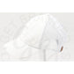 Washed Denim Criss Cross High Pony CC Ball Cap - White/White